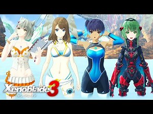 Xenoblade Chronicles 3 Swimsuits Hot spring Outfits Costumes Idle Animations DLC Expansion Pass