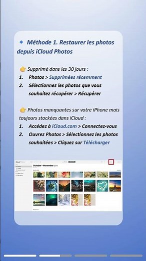 Récupérez vos photos supprimées d'iCloud en quelques minutes