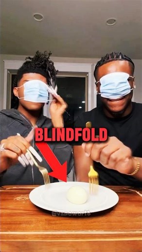 The Blindfold Egg Challenge🥚🔥 #shorts