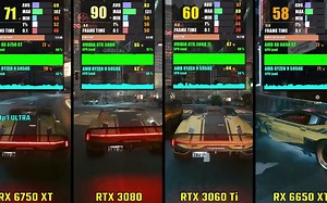 RX 6750 XT vs RTX 3080 vs RTX 3060 Ti vs RX 6650 XT （搭配R9 5950X）测试5个游戏 1440p 极高