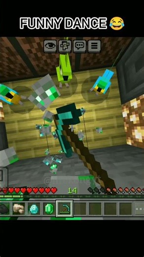 Minecraft Dancing Parrot 🦜 #minecraft #shorts #memes