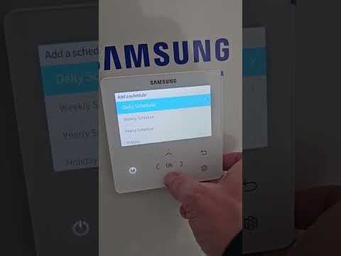 Samsung set up Schedules Heating and Hot Water