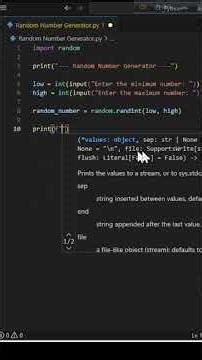 How to make basic Random number generator using python & ChatGPT project 17
