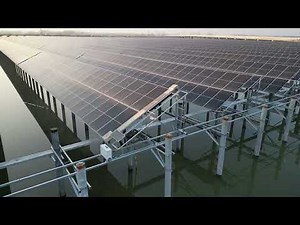 Large photovoltaic power station solar panel cleaning robot,automatic cleaning system