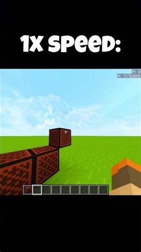 MINECRAFT NOTE BLOCKS Speed Test 1x vs 0.7x #shorts #minecraft #7x7