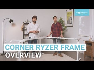 Adjustable L-Shaped Standing Desk Frame | Corner Ryzer | Progressive Desk