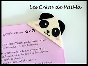 Marque-pages en tissu panda kawaii - Tuto couture ValMa Créas