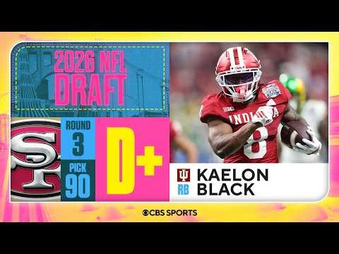 49ers select Kaelon Black in Third Round, No. 90 overall | 2026 NFL Draft Grades & Reaction