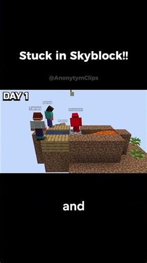 Four people were trapped on a tiny floating island... #minecraft #subcribe #mrbeast #gaming #shorts