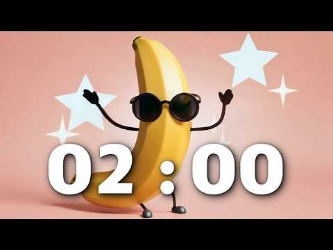 2 Minute Timer [Dancing Banana] 🍌 | Fun Animated Countdown with Music!