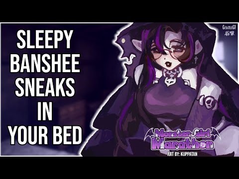 3DIO ASMR | Sleepy Banshee Sneaks in your Bed & Comforts you 🌙🛏️👻| #MonsterGirlMarathon ASMR Relay