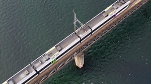 Train, Bridge, Cross. Free Stock Video