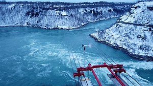 Lake, Hills, Snow, Anemometer