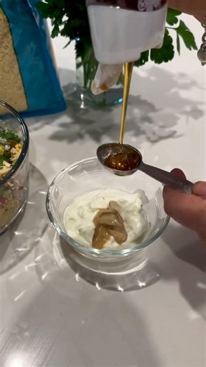 17K views · 181 reactions | Spring chicken salad with honey mustard dressing. Super fresh, really easy to make. Great for preparing for weekday meals, take to work, or a bbq, or picnic. This literally took from start to finish, including chopping, 10 minutes. Let me know if you want the recipe, with calories or points. | Feed Me Healthy with Anna Van Dyken | Facebook