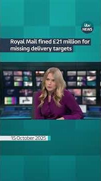 Royal Mail fined £21 million for missing delivery targets #itvnews