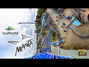 Manta Roller Coaster On Ride Front Seat 4K POV SeaWorld San Diego 2025 01 16