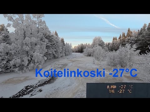 Koitelinkoski -27°C pakkasella