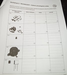 Study the electronic/electrical components below. Identify the ... | Filo