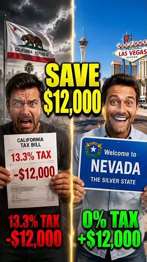 California vs Nevada Tax: Save $12,000 Per Year | 0% State Tax Explained