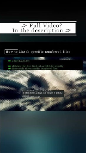 🐧 How to Match specific numbered files 🐧 #shorts #KGROSShorts #HowToLinuxCLI