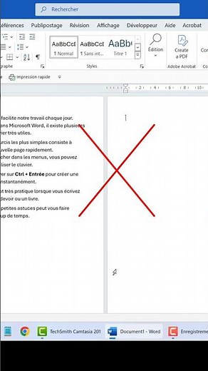 Ajouter une nouvelle page sur Word en 1 seconde ! #word #astuce #clavier #keyboard