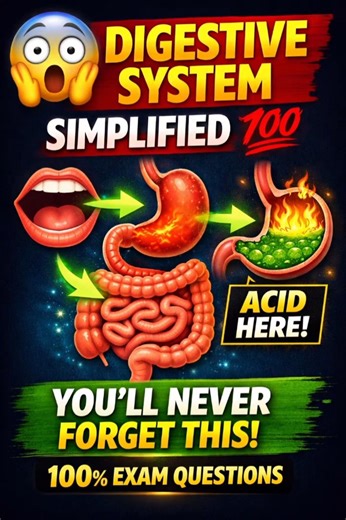 DIGESTIVE SYSTEM MADE EASY 🔥 | NCLEX Must-Know! #nursingstudents #medicalstudents #studysmart #nclex