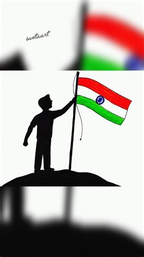 🇮🇳 Independence Day Drawing ✏️ | Easy Indian Flag & Ashoka Chakra #Shorts #ytshorts