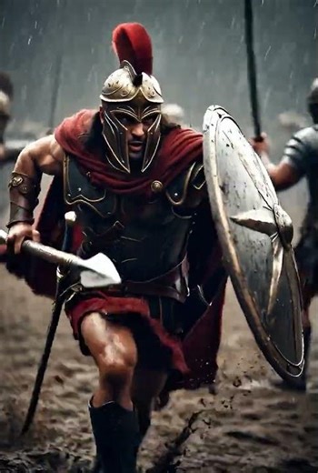 ⚔️ Ancient Warrior’s Last Stand in the Rain | Epic Spartan Battle Scene #spartan #gladiator #epic