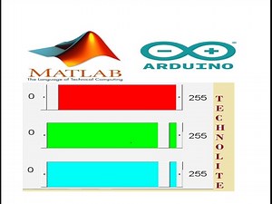 Controling RGB LED Color and Intensity Connected to ARDUINO using Slider in MATLAB GUI
