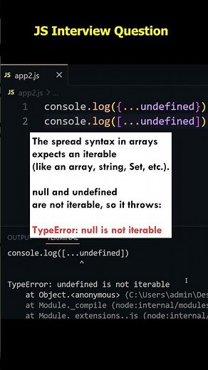 🤯 JavaScript's CRAZY undefined Secret! (Spread Operator) #coding #javascript