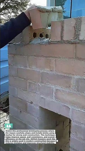 Mason’s Fastest Brick Alignment Trick! 🇺🇸🔥 | Satisfying Bricklaying Skills