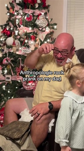 We forgot to let our brother in on it… whoops 🤣 #shelbanddyl #anthropologie #rock #prank