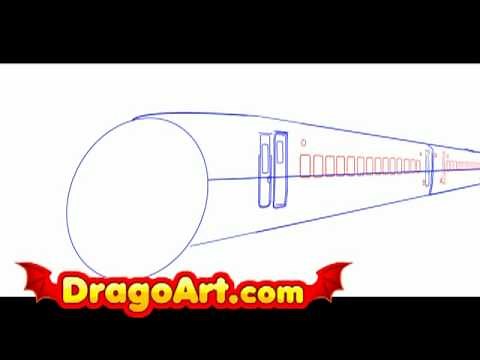 How to draw a bullet train, step by step