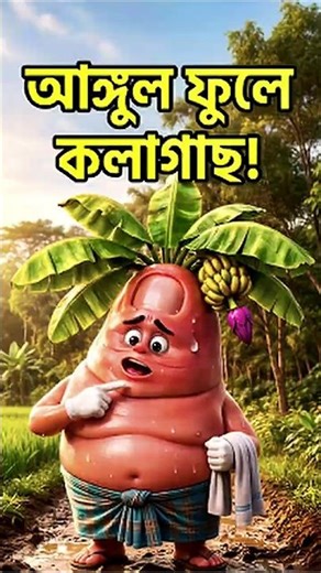 আঙ্গুল ফুলে কলাগাছ হওয়ার গল্প! #shorts #funnyanimation #banglacartoon