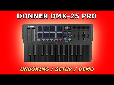 DONNER DMK 25 PRO Midi Keyboard | Unboxing / Setup / Demo