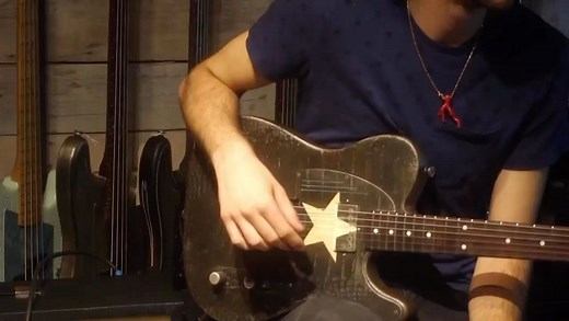 Lone star Rusty Steelcaster / player Vic Martin . Moons ago in a Parisian taxi , Billy Gibbons whispered these magic words to me “ Rust O Matic ‘’ since then in Rust we trust! #rustyjames #arcaneinc #madeinla | James Trussart Guitars