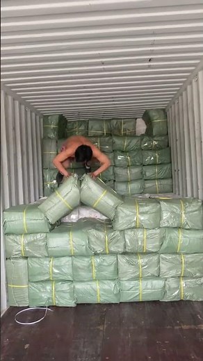 The compression loading process for containerized goods