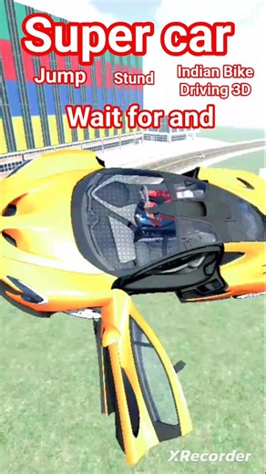 Super Car Jump Indian Bike Driving 3D | Story Video | Indian Bike Driving 3D New Update #shorts