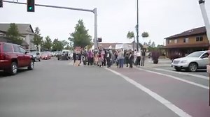 Hundreds gather at Washington Street and Sequim Avenue and other Sequim street corners on June 3, protesting racism, the death of George Floyd and police brutality. The demonstration included a march through downtown Sequim. | The Sequim Gazette