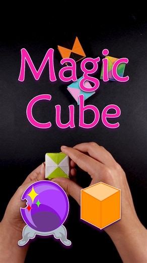 How to Make an Origami Magic cube 🧊🔮 Easy & Fun #origami #shorts #art #magic #cube
