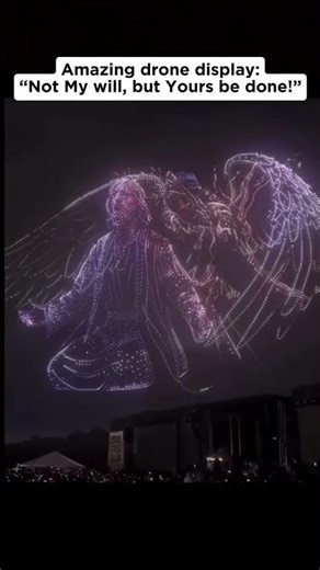 😲Amazing drone display “Not My will, but Yours be done” #jesus #god #fyp #viralshorts #trendingnow