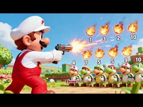 Help Mario Reach Level 2! 🍄 Counting Adventure for Kids (Learn Numbers Fun)
