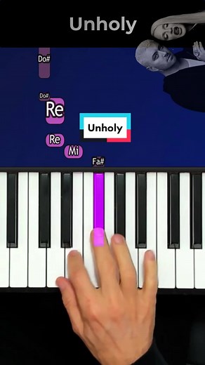 Easy Piano Tutorial for Sam Smith's Unholy