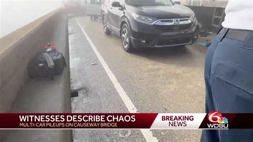 Witness describe chaos after multi-car pileup on Causeway bridge