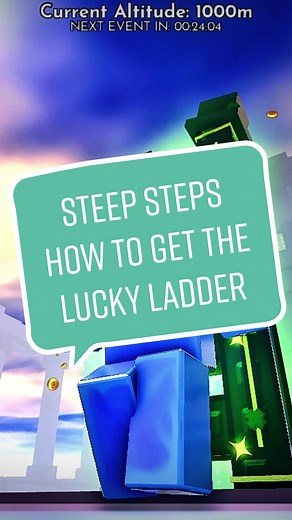 Steep Steps, how to get the Lucky Ladder. Tutorial on getting the Lucky Ladder. New quest in celebration of St. Patrick's day. One of the coolest ladder because of its aura effect. Another free ladder will aura effect. A good addition to your ladder collection. #roblox #steepsteps #steepstepstutorial #laddergame #steepstepsladder #robloxedit #robloxedits #robloxfyp #robloxtiktok #robloxfypシ #robloxforyoupage #viral #fyp #fypシ゚viral #roblox_روبلوكس #sindivider