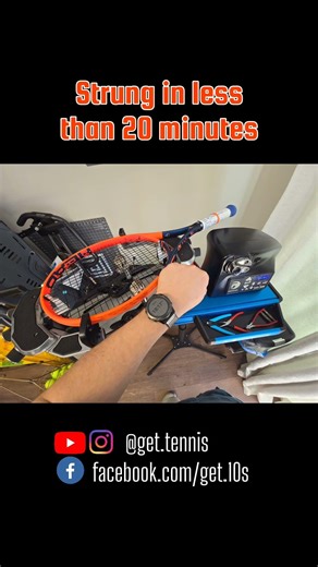 Stringing rackets faster than I thought!