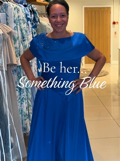 Sapphire Luxe Crepe Bardot Dress by John Charles