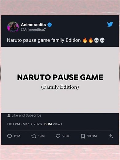 🔥Naruto Shippuden Pause Challenge – Family Edition🔥