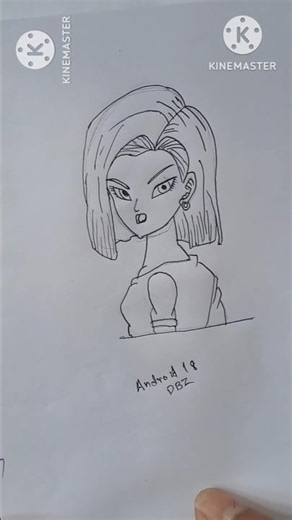 Draw android 18 #drawdrawing #art #dragoball #goku #drawingtutorial #anime #drawing #viral
