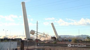 15K views · 217 reactions | Wait for it ... wait for it ... VIDEO: APS's west Phoenix power plant imploded Saturday morning at around 7:15 a.m. The power plant has been around since the 1930s. | 12News | Facebook